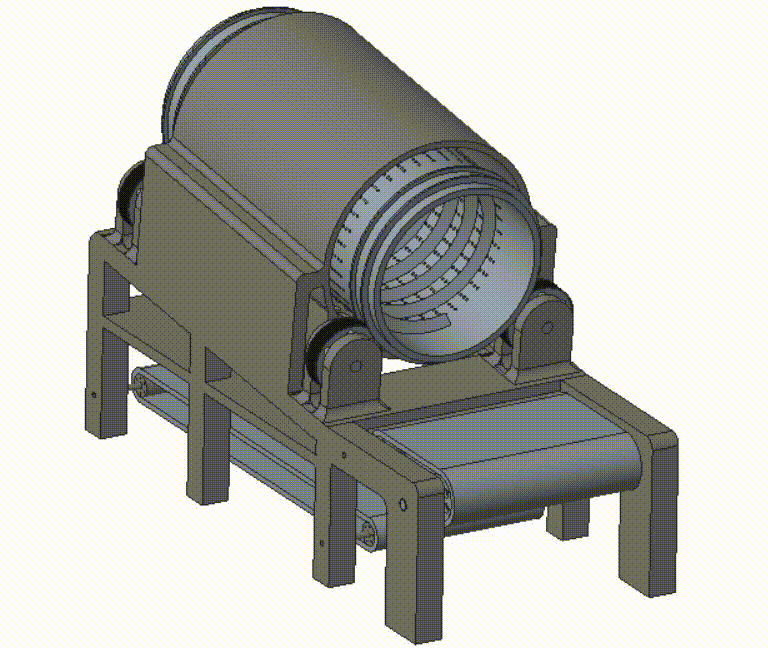 (b) Assembled machine — backward view